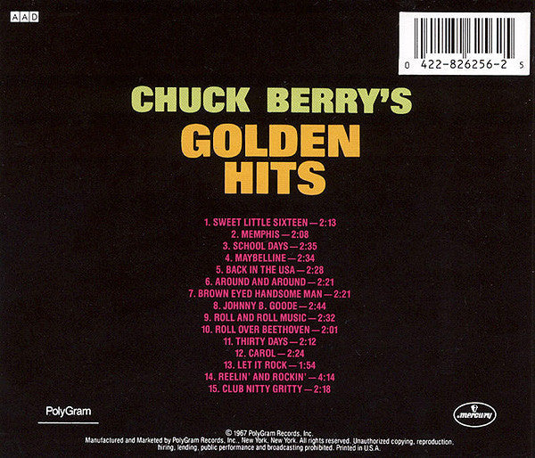 Chuck Berry – Chuck Berry's Golden Hits - USED CD