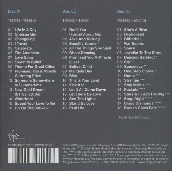 USED 3CD - Simple Minds – Celebrate (The Greatest Hits+)