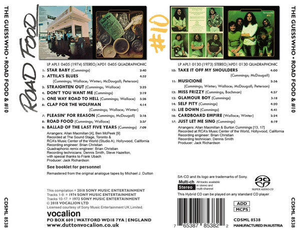 USED SACD - The Guess Who – Road Food & #10