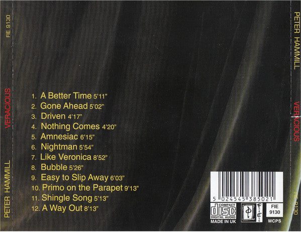 USED CD - Peter Hammill With Stuart Gordon – Veracious
