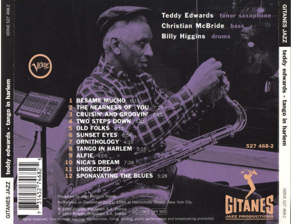 USED CD - Teddy Edwards – Tango In Harlem
