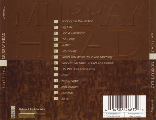 USED CD - Murray Head – Nigel Lived
