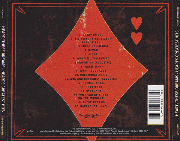 Heart – These Dreams - Heart's Greatest Hits - USED CD