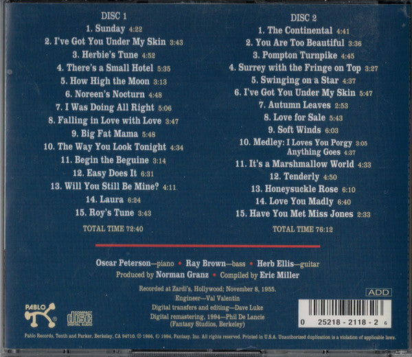 USED 2CD - The Oscar Peterson Trio – At Zardi's