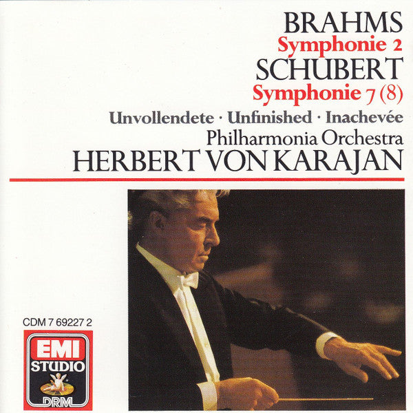 USED CD - Brahms / Schubert – Philharmonia Orchestra, Herbert von Karajan – Brahms: Symphonie 2 / Schubert: Symphony 7