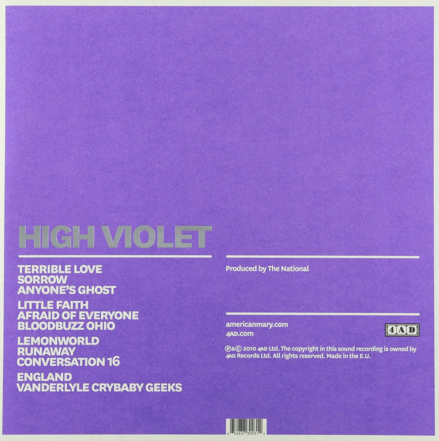 2LP - The National – High Violet
