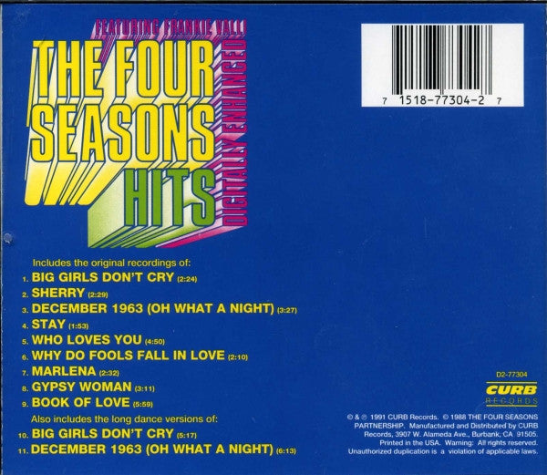 The Four Seasons Featuring Frankie Valli – Hits - USED CD