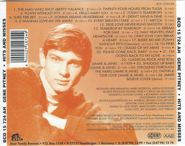 USED CD - Gene Pitney – Hits And Misses
