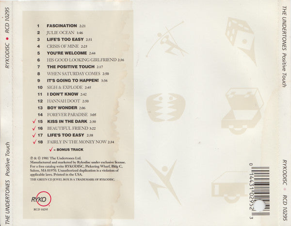 USED CD - The Undertones – Positive Touch