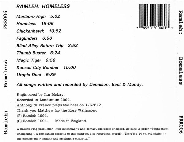 USED CD - Ramleh – Homeless