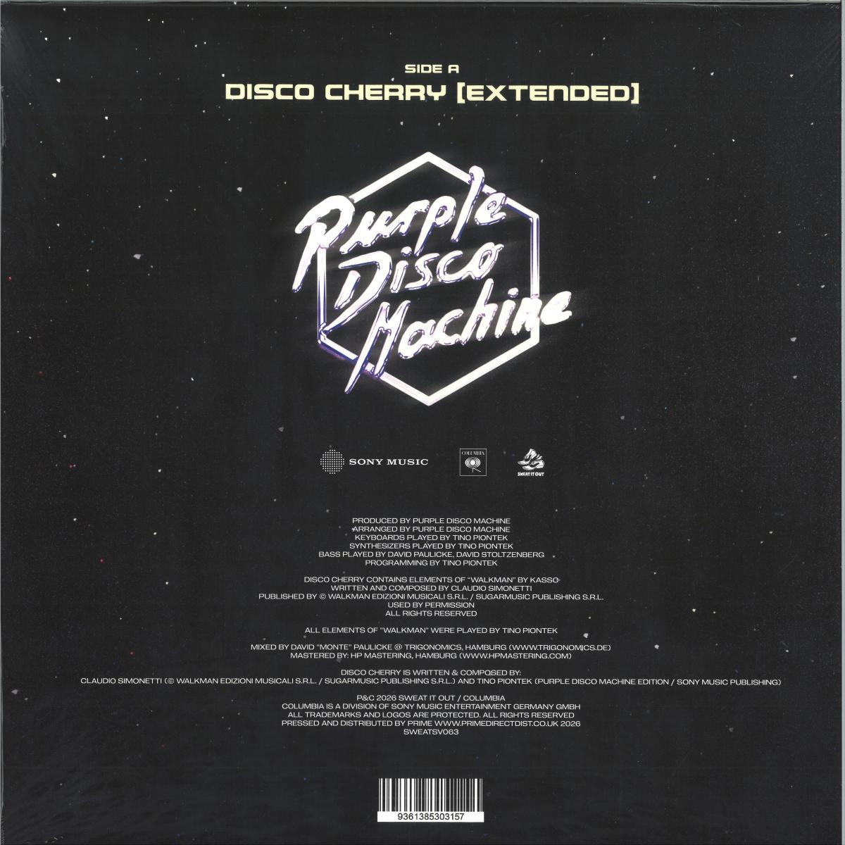 Purple Disco Machine - Disco Cherry (PURPLE CHERRY VINYL 12" SWEAT IT OUT SWEATSV063) | NEW Mint (M) Mint (M)
