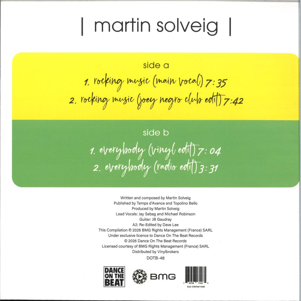 Martin Solveig - Rocking Music / Everybody (YELLOW VINYL 12" Dance On The Beat DOTB-48) | NEW