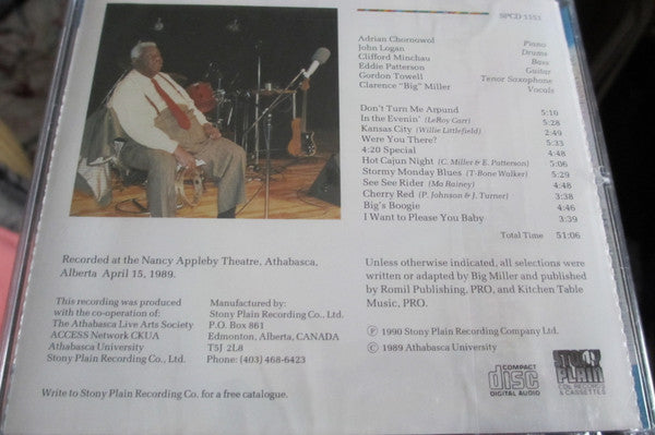 USED CD - Big Miller And The Blues Machine – Live At Athabaska University