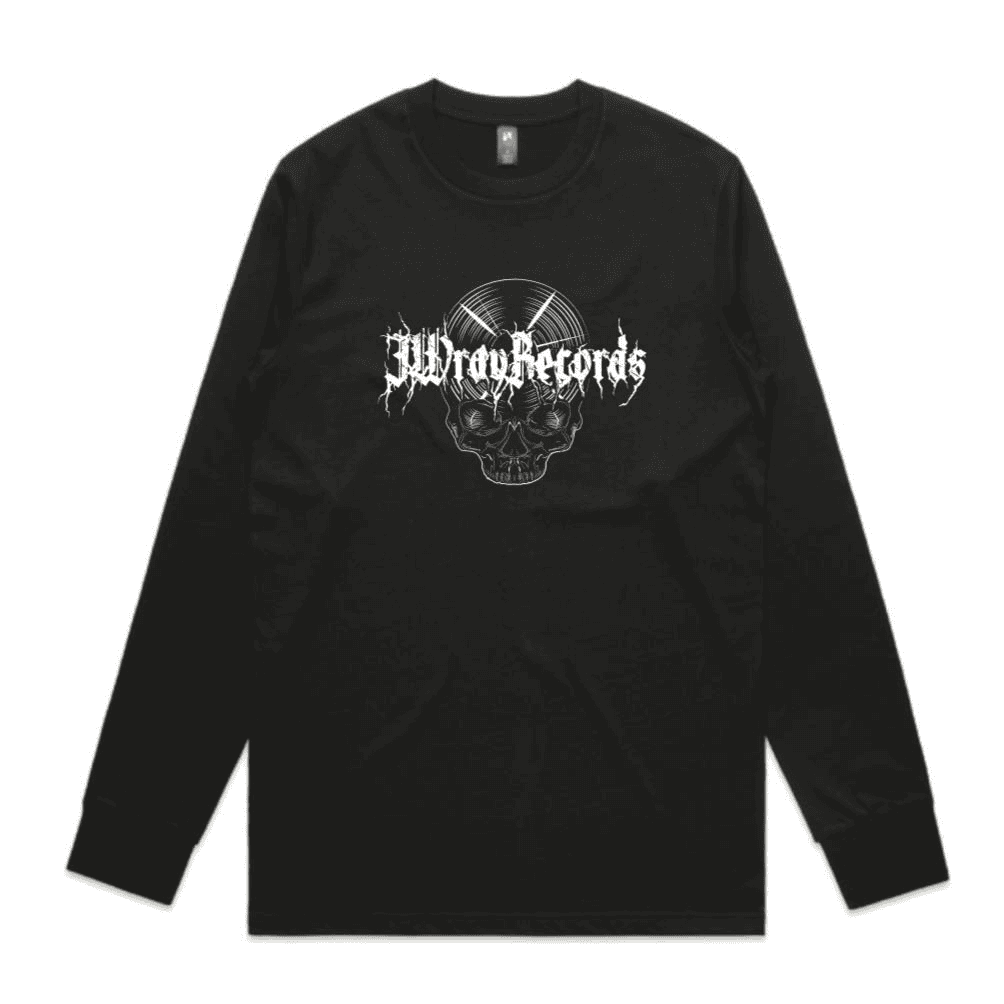 JWrayRecords Official Vinyl Skull Long Sleeve Shirt