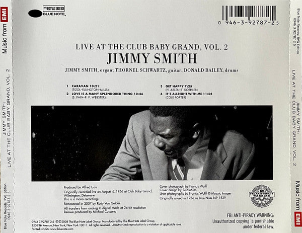 USED CD - The Incredible Jimmy Smith – At Club "Baby Grand" Wilmington, Delaware, Vol. 2