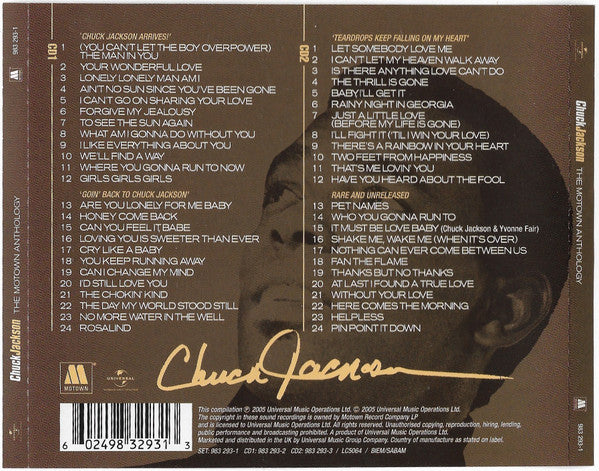 USED 2CD - Chuck Jackson – The Motown Anthology