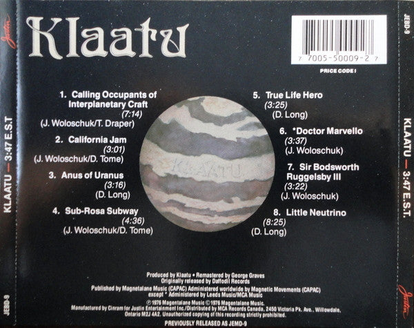USED CD - Klaatu – 3:47 E.S.T.