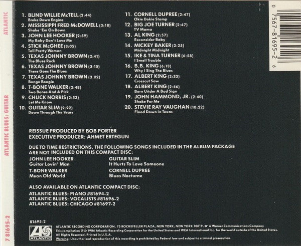 USED CD - Various – Atlantic Blues: Guitar