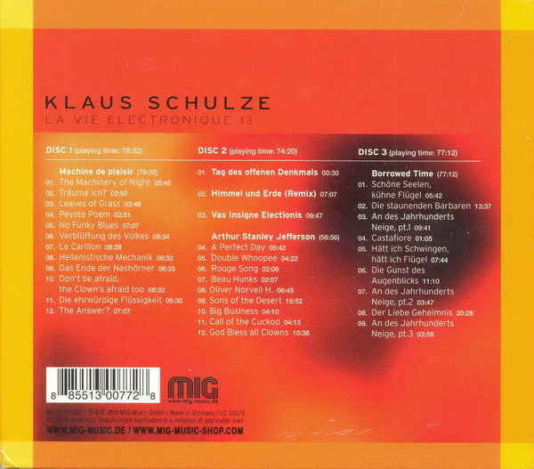 USED 3CD - Klaus Schulze – La Vie Electronique 13