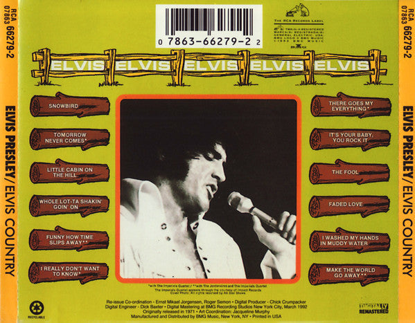 USED CD - Elvis Presley – Elvis Country (I'm 10,000 Years Old)