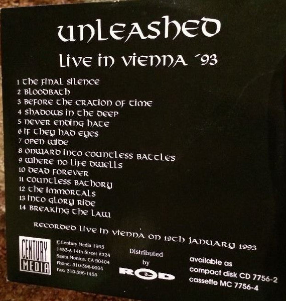 USED CD - Unleashed – Live In Vienna '93