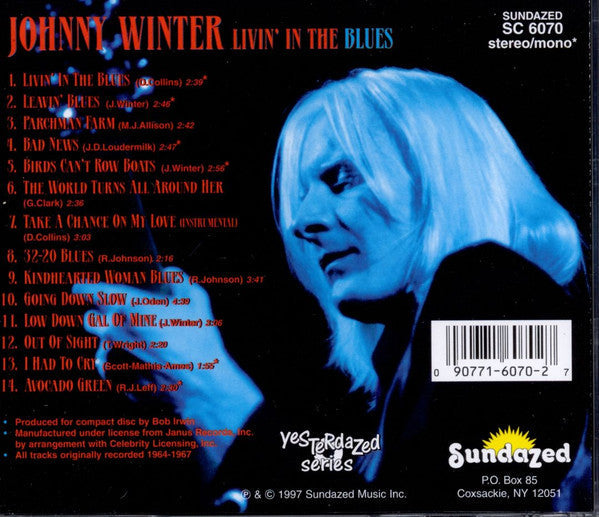 USED CD - Johnny Winter – Livin' In The Blues