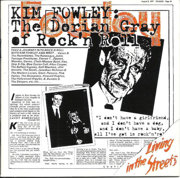 USED CD - Kim Fowley – Living In The Streets