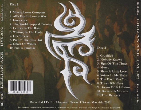 USED 2CD - Lillian Axe – Live 2002