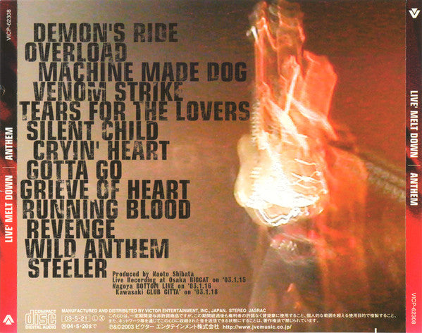 USED CD - Anthem – Live' Melt Down
