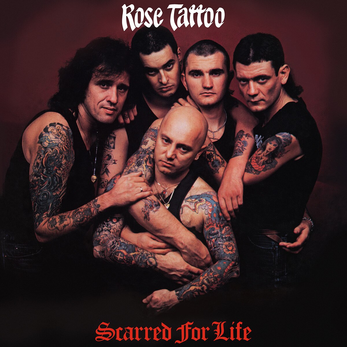 Rose Tattoo - Scarred For Life (140G MOV RED WHITE SWIRLED VINYL) | Mint (M) Mint (M)