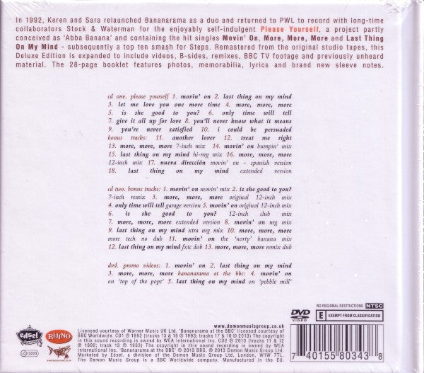 Bananarama – Please Yourself - USED 2CD/DVD