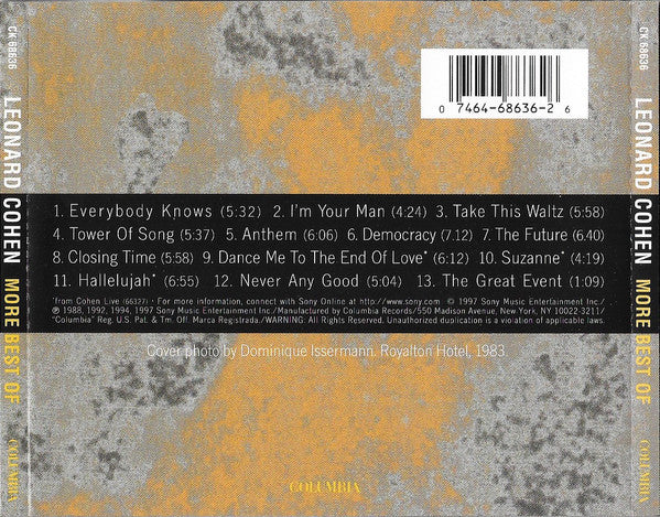 Leonard Cohen – More Best Of  - USED CD