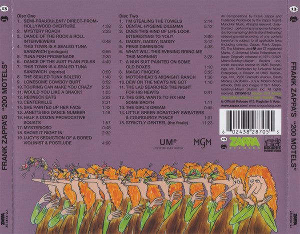 USED 2CD - Frank Zappa Featuring The Mothers Of Invention And The Royal Philharmonic Orchestra – 200 Motels (Original Motion Picture Sound Track)