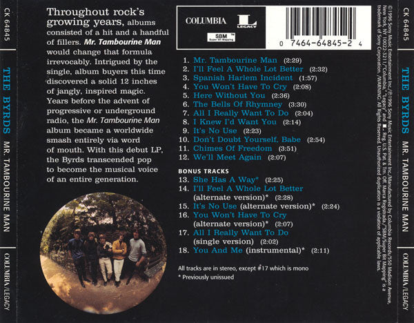 USED CD - The Byrds – Mr. Tambourine Man