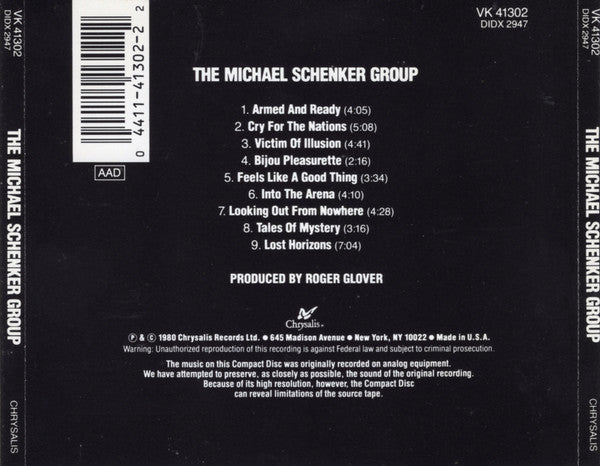USED CD - The Michael Schenker Group – The Michael Schenker Group
