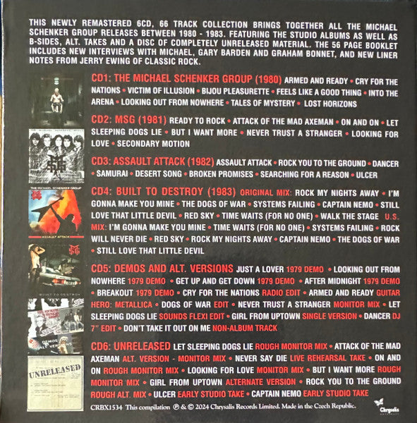 USED 6CD - The Michael Schenker Group – Is It Loud Enough? Michael Schenker 1980-1983