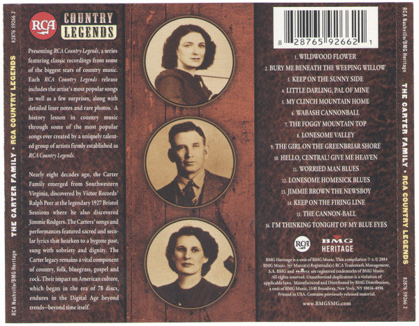 USED CD - The Carter Family – RCA Country Legends