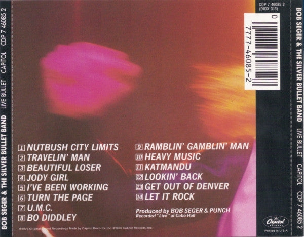 USED CD - Bob Seger & The Silver Bullet Band – 'Live' Bullet