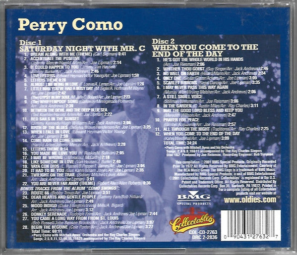 USED 2CD - Perry Como – Saturday Night With Mr. C / When You Come To The End Of The Day