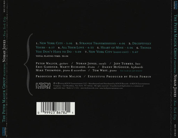 USED CD - The Peter Malick Group Featuring Norah Jones – New York City
