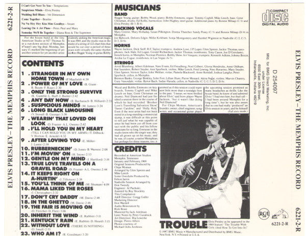 Elvis Presley – The Memphis Record - USED CD