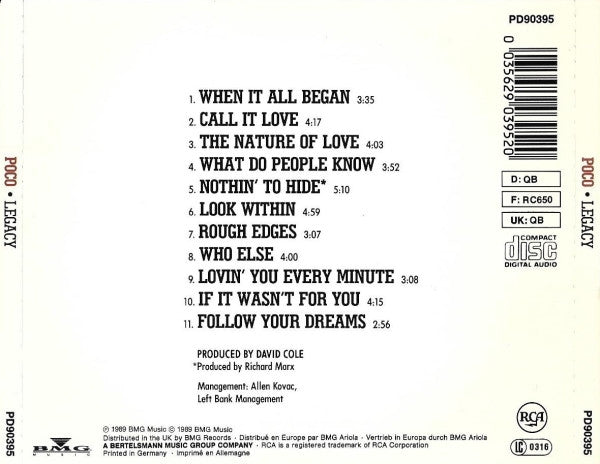 USED CD - Poco – Legacy