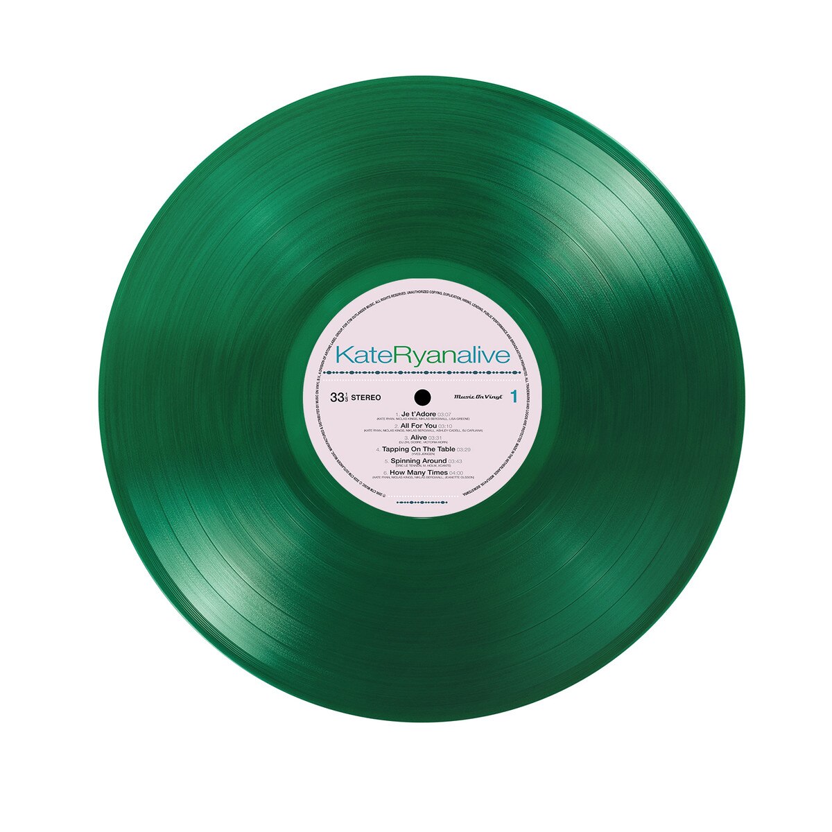 Kate Ryan - (Alive (MOV 180G 20TH INSERT NOTES CLEAR GREEN VINYL 2xLP) | NEW