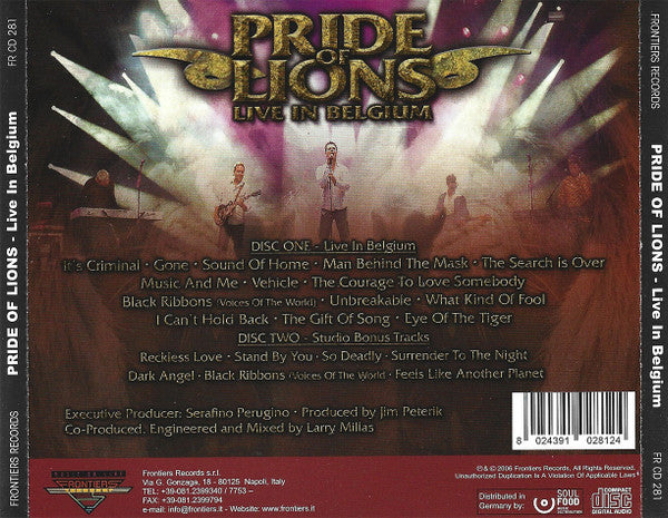 USED 2CD - Pride Of Lions – Live In Belgium