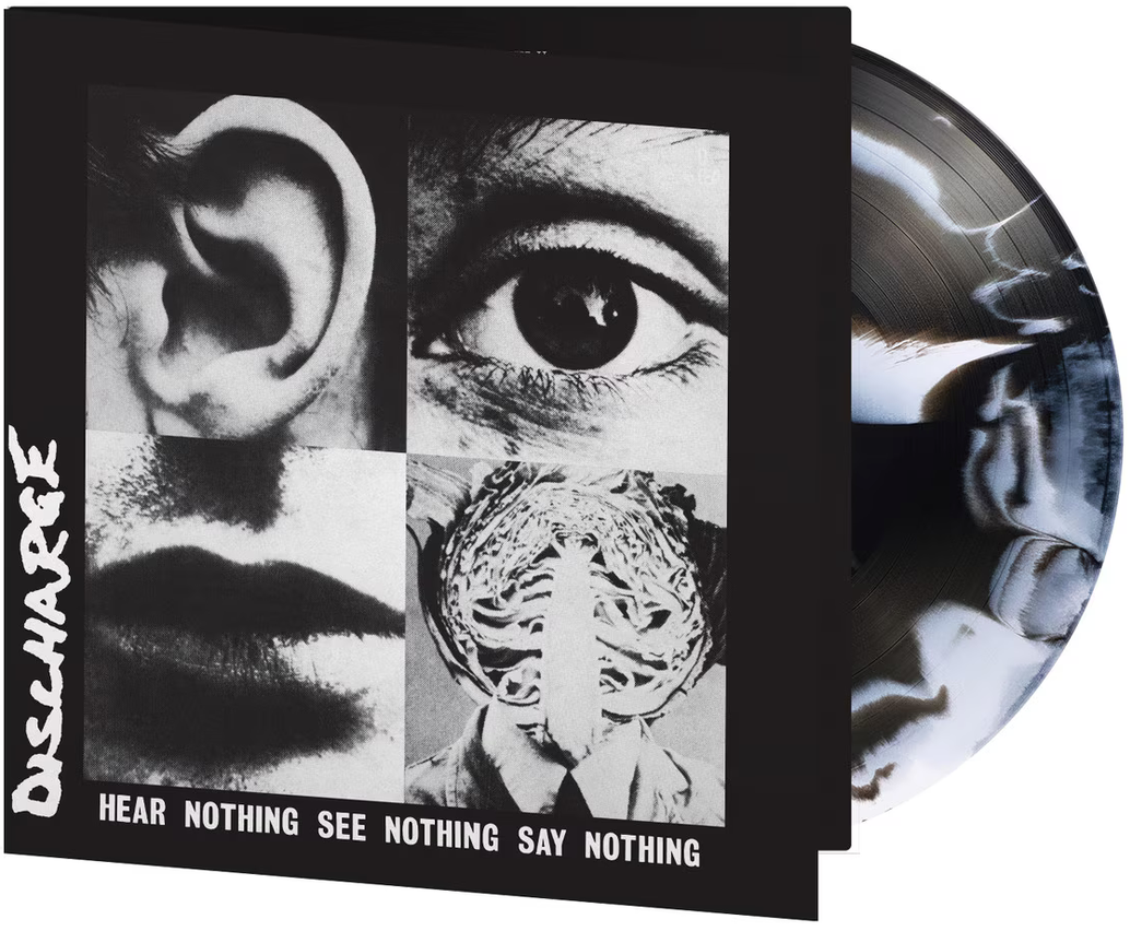Discharge - (PRESALE 9/18/26) Hear Nothing See Nothing Say Nothing (MOV WHITE & BLACK SWIRLED VINYL LP MUSIC ON VINYL MOVLP4079 2026) | NEW