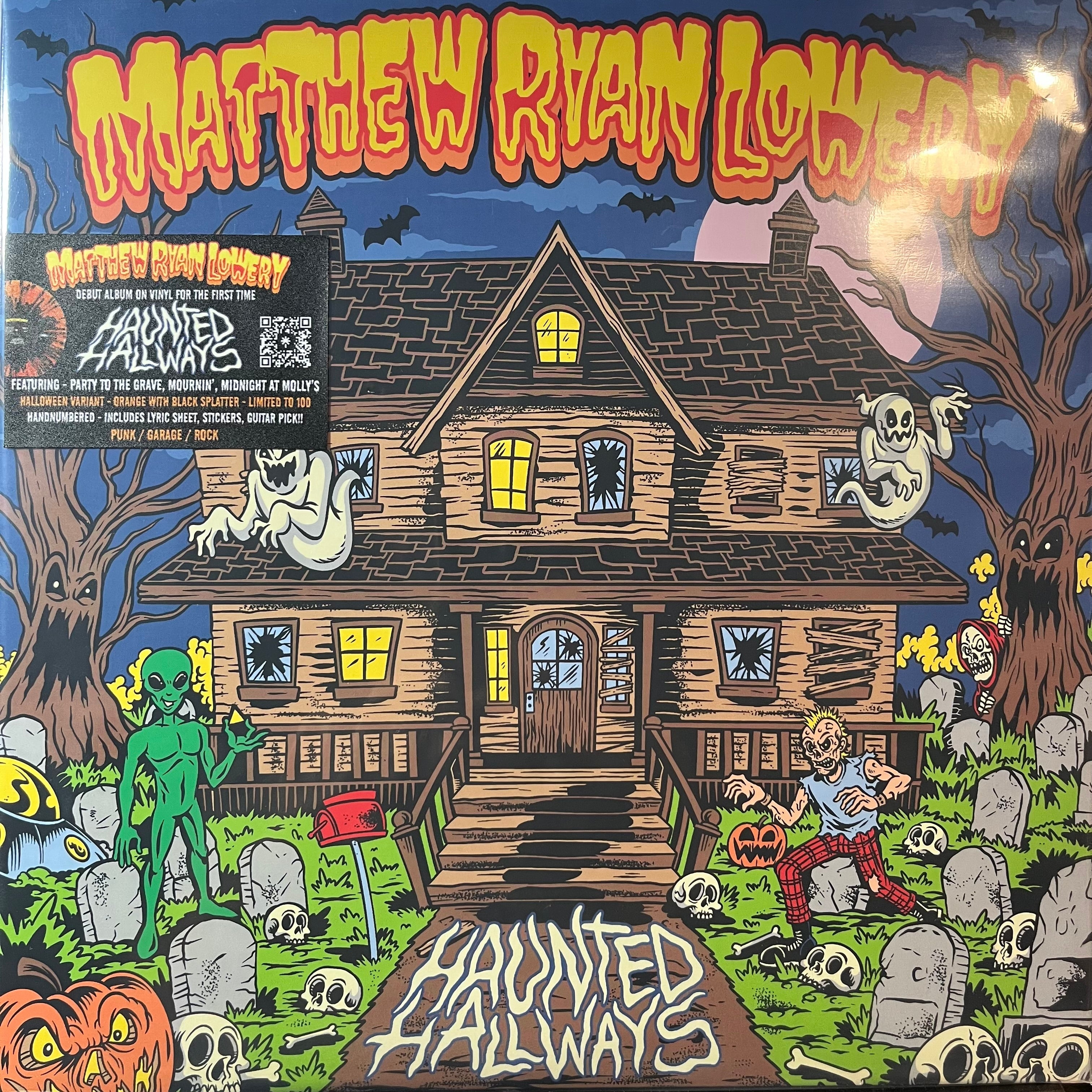 Matthew Ryan Lowery - Haunted Hallways (ORANGE W BLACK SPLATTER VINYL LP / 100 ONLY LTD EDT) | NEW