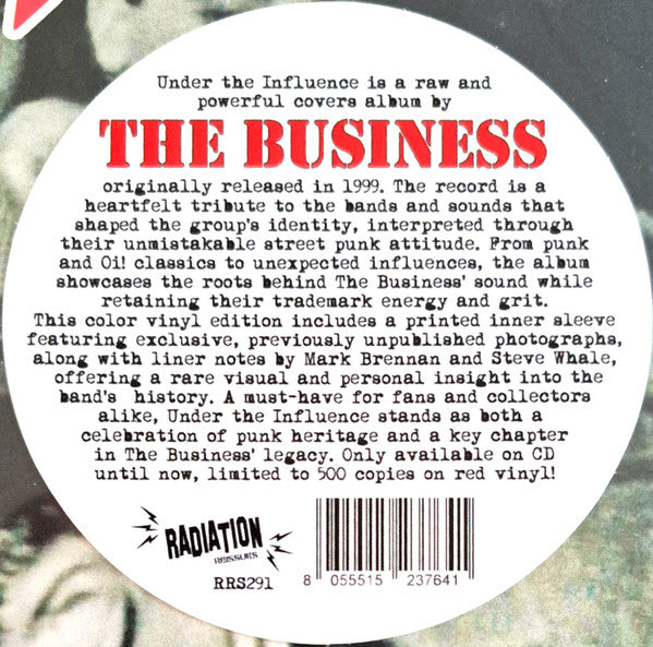 The Business - Under The Influence (RED VINYL LP) | NEW
