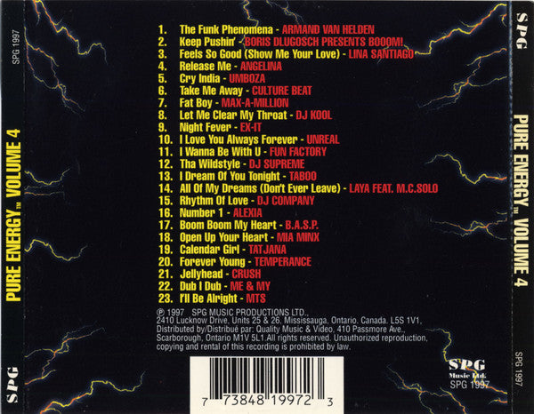 USED CD - Various – Pure Energy Volume 4