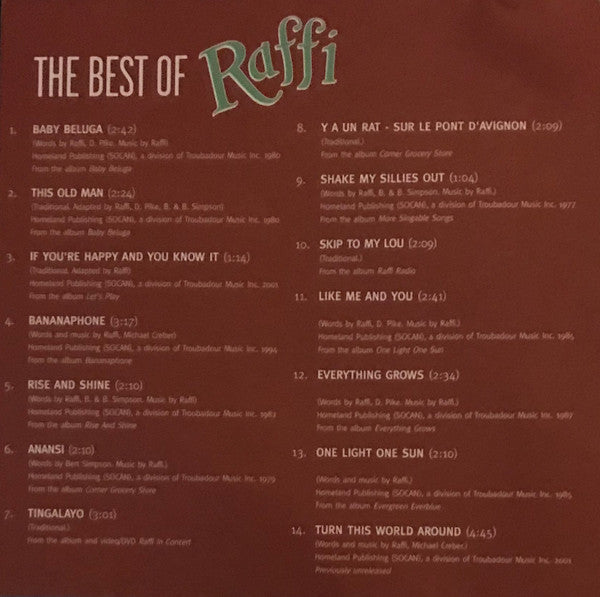 USED CD - Raffi – The Best Of Raffi
