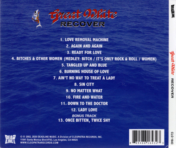 USED CD - Great White – Recover